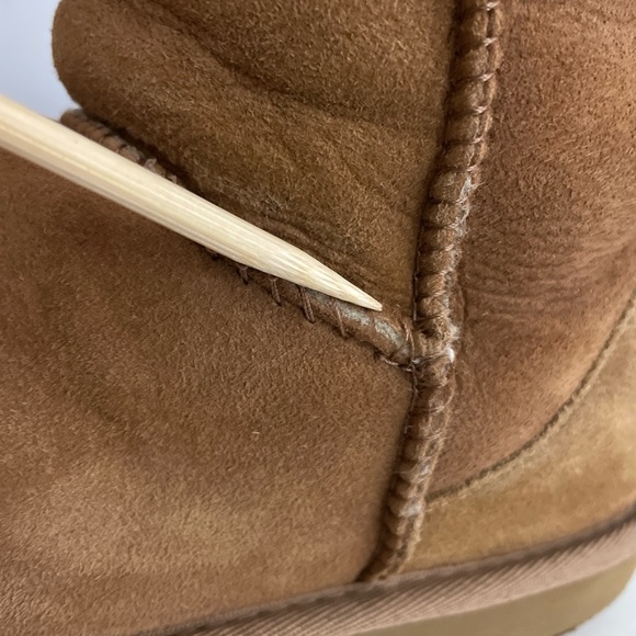 Ugg Women’s Classic Short II Boot Chestnut Size 8 Sheepskin Lining - Picture 9 of 14